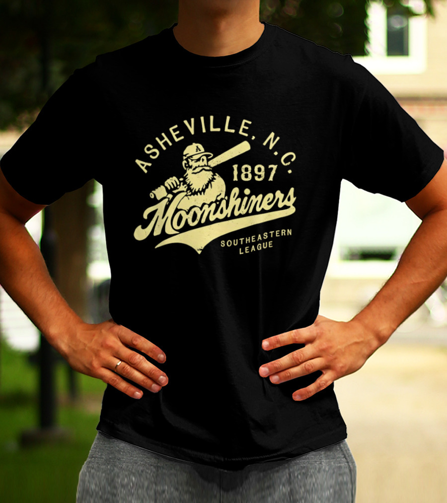 Asheville N.C. Moonshiners 1897 Southeastern League Baseball Team T-Shirt