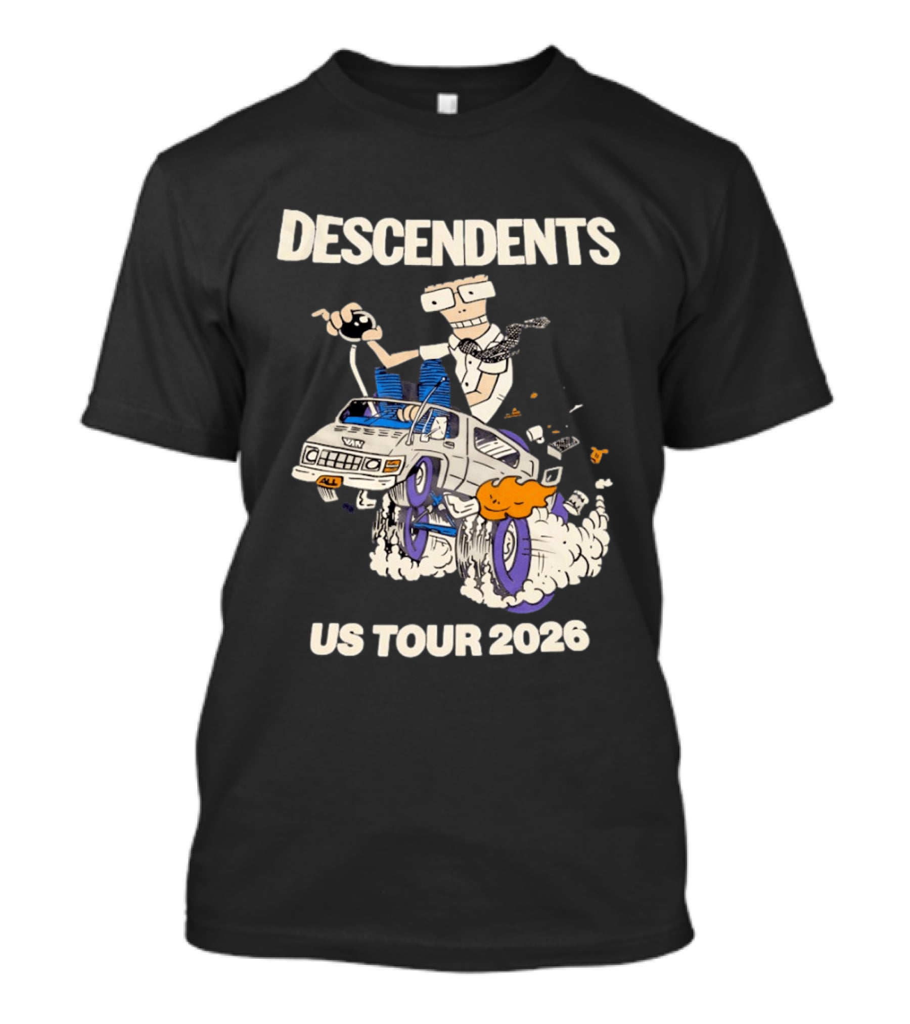 Descendents US Tour 2026 Cartoon Van T-Shirt