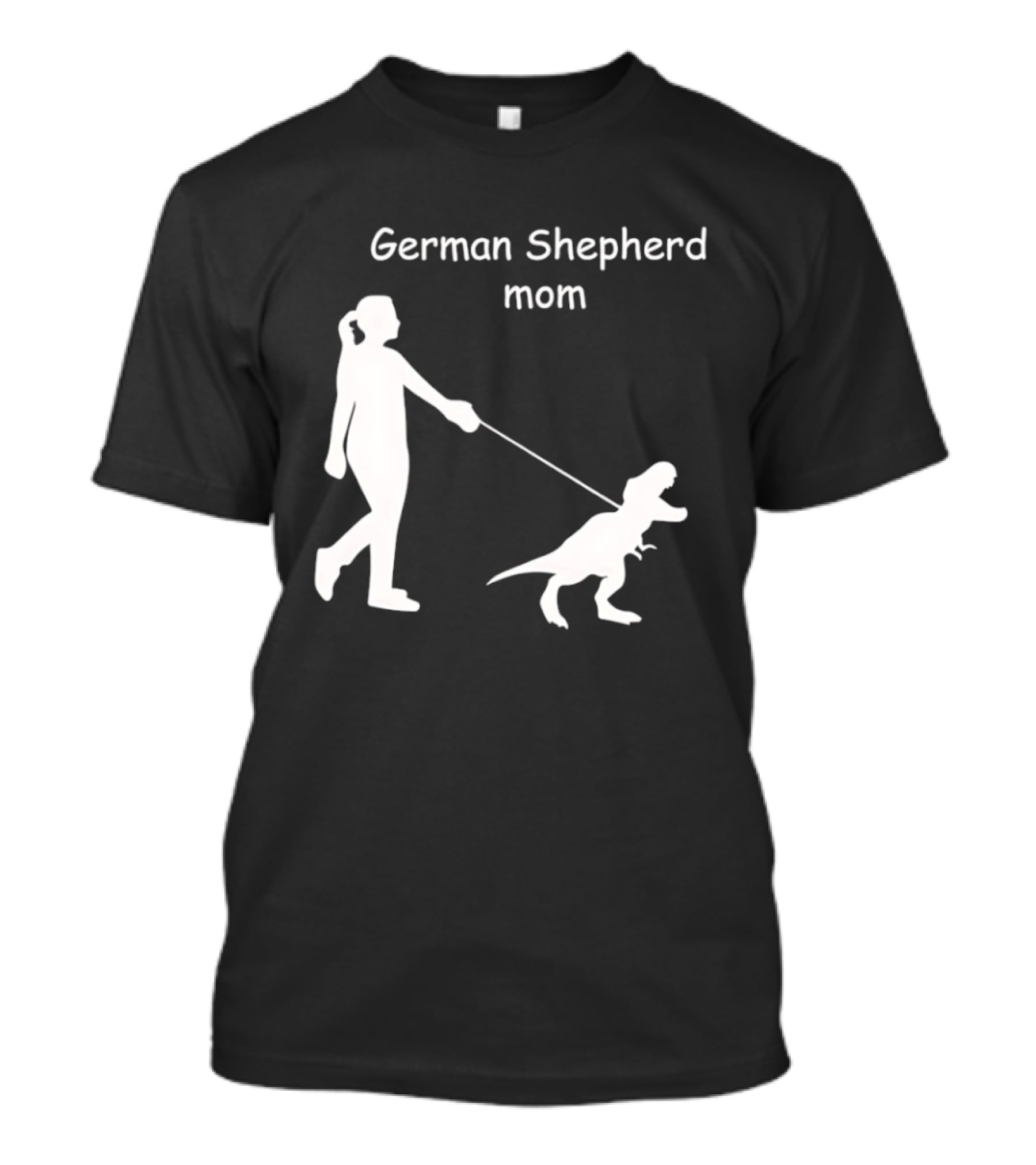 German Shepherd Mom Dinosaur Walking T-Shirt