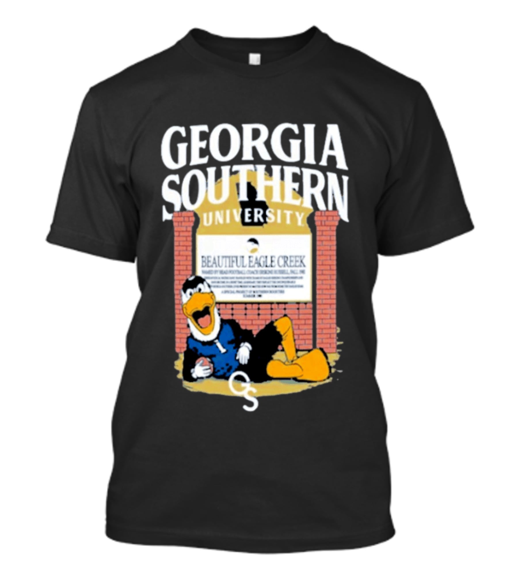 Georgia Southern University Beautiful Eagle Creek Mascot Relaxing Brick Sign T-Shirt