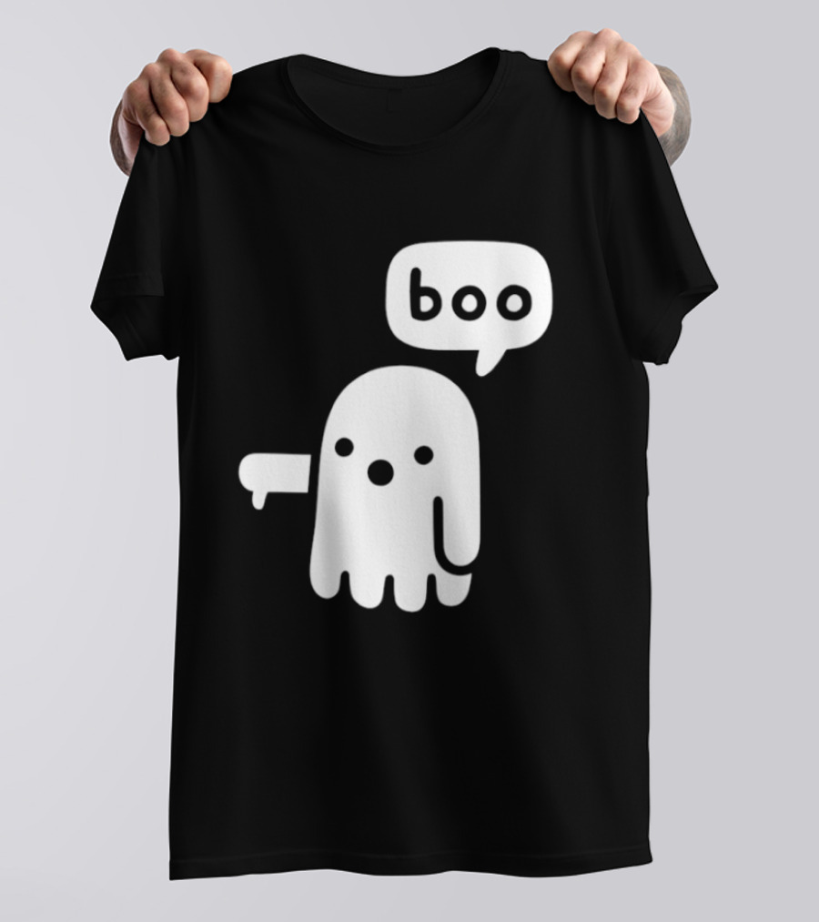 Boo Ghost Disapproval Gesture T-Shirt