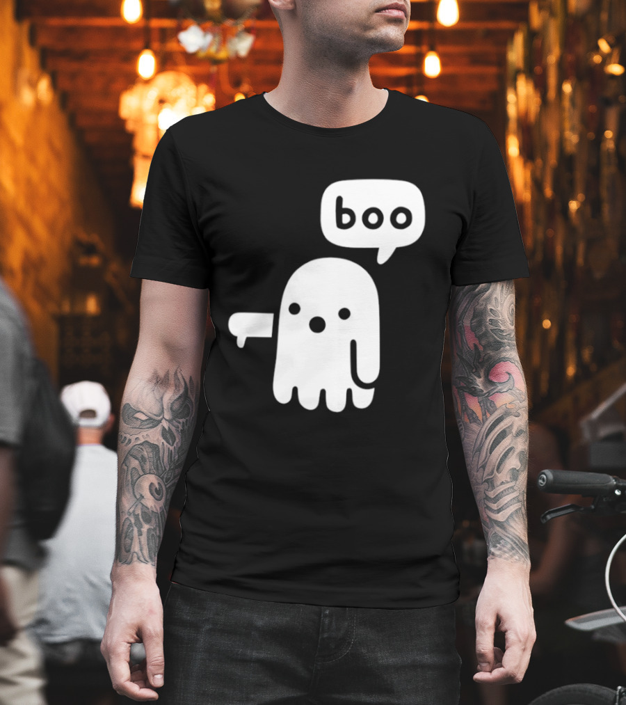 Boo Ghost Disapproval Gesture T-Shirt