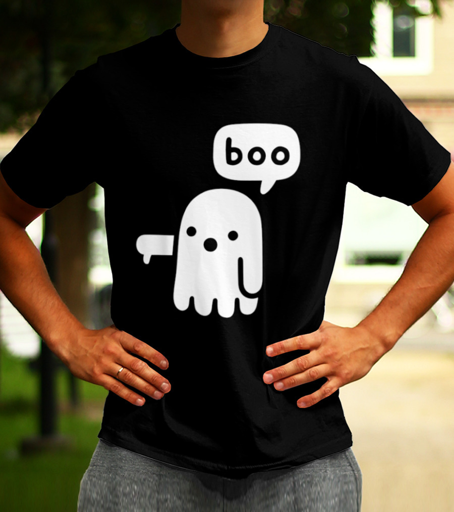 Boo Ghost Disapproval Gesture T-Shirt