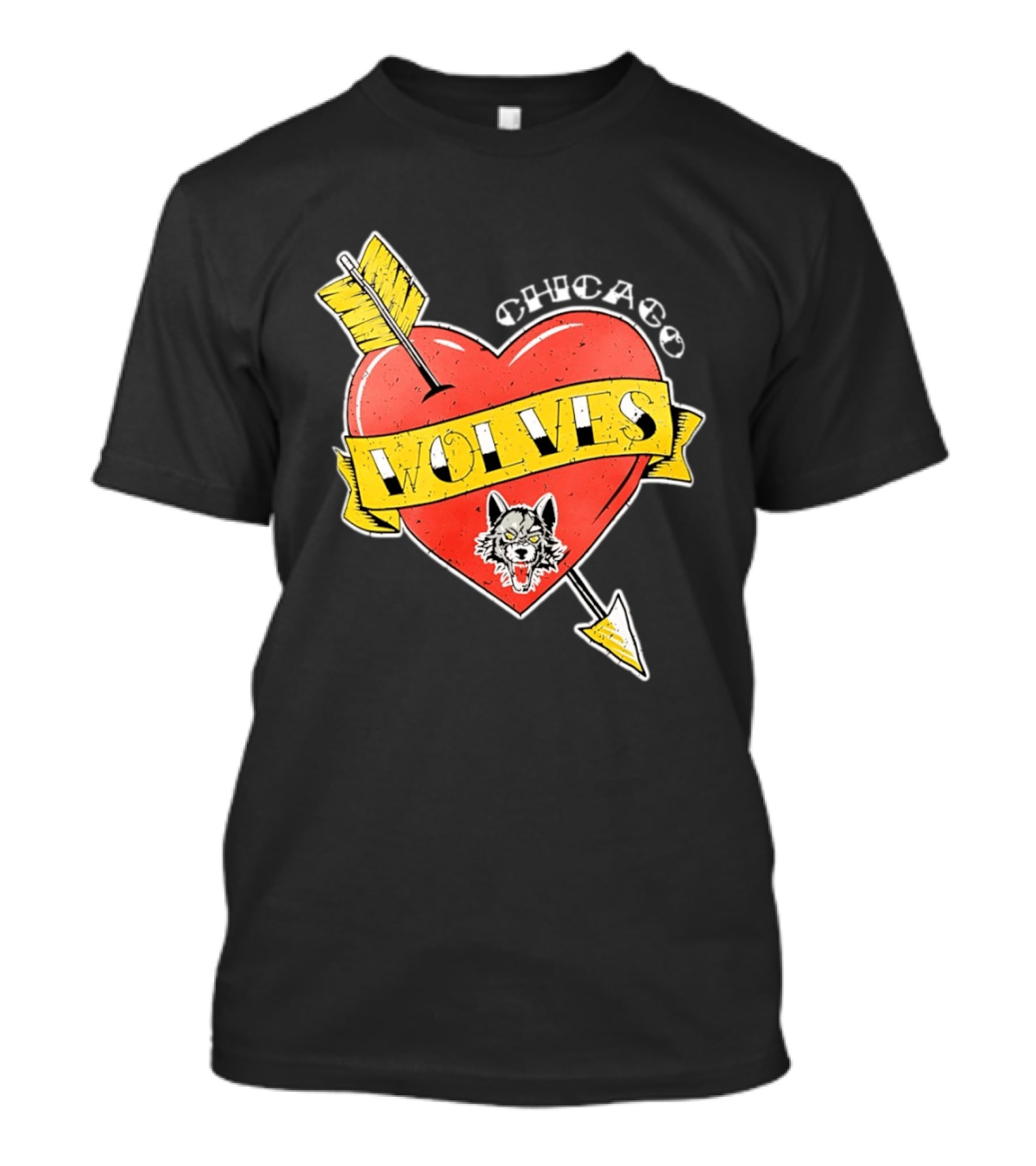 Chicago Wolves Heart Arrow Banner T-Shirt