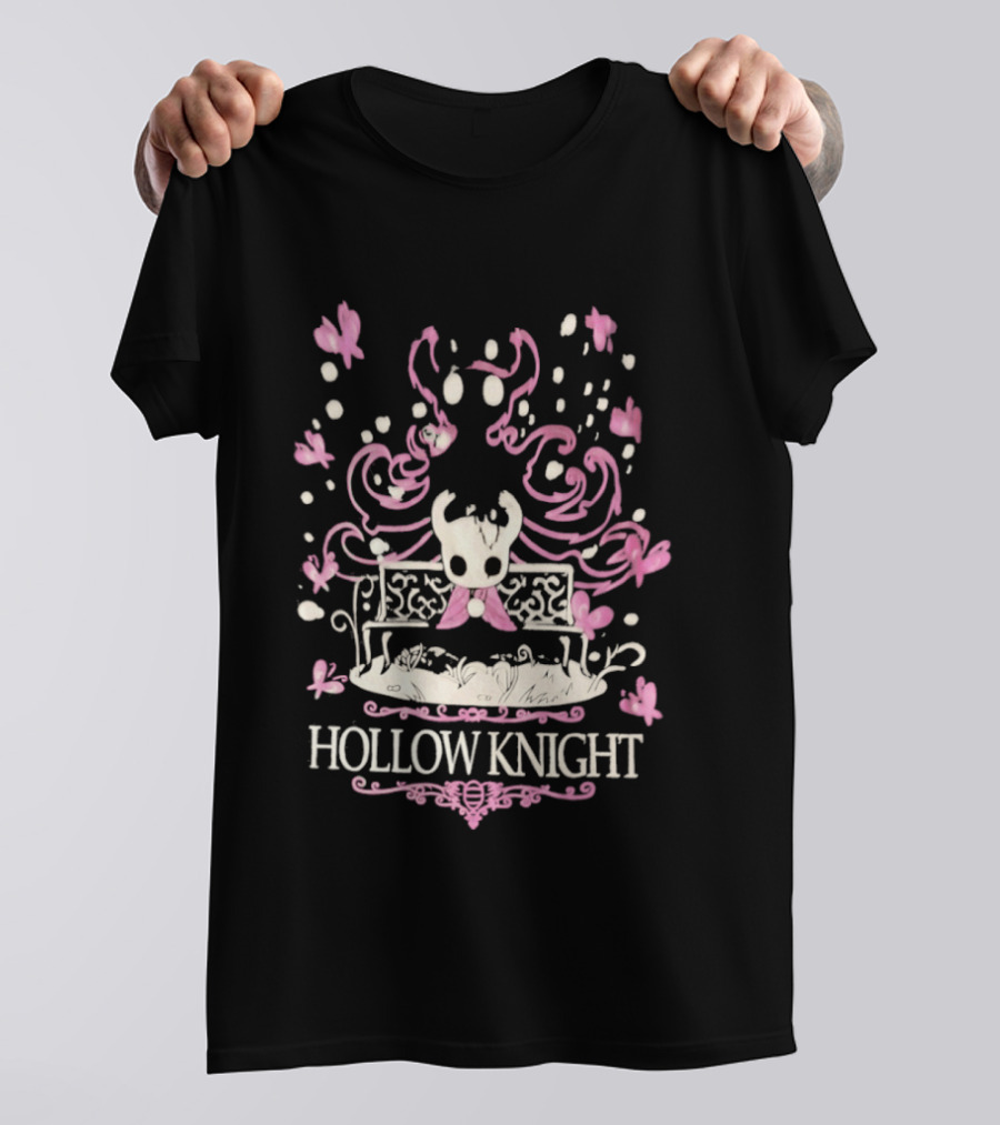 Hollow Knight Bench And Butterflies Scene T-Shirt