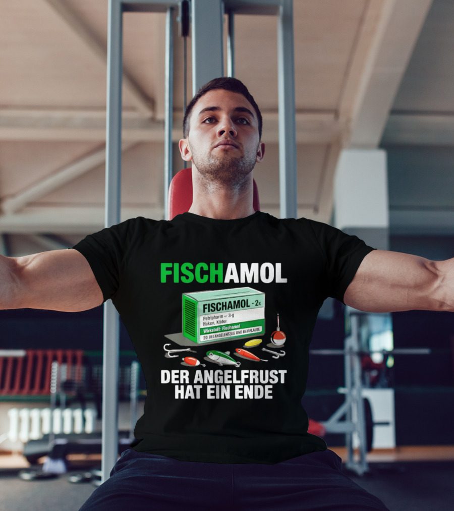 Fischamol Angelfrust Ende Petipharm Haken Köder Wirktstoff Beiflaute Anglerzubehör T-Shirt