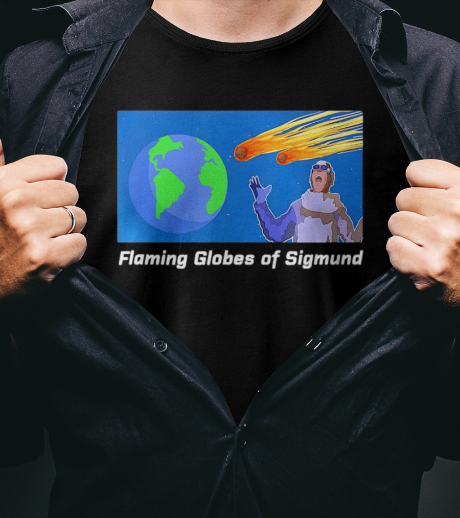 ALF Show Flaming Globes Of Sigmund Meteor Earth Comic Scene T-Shirt