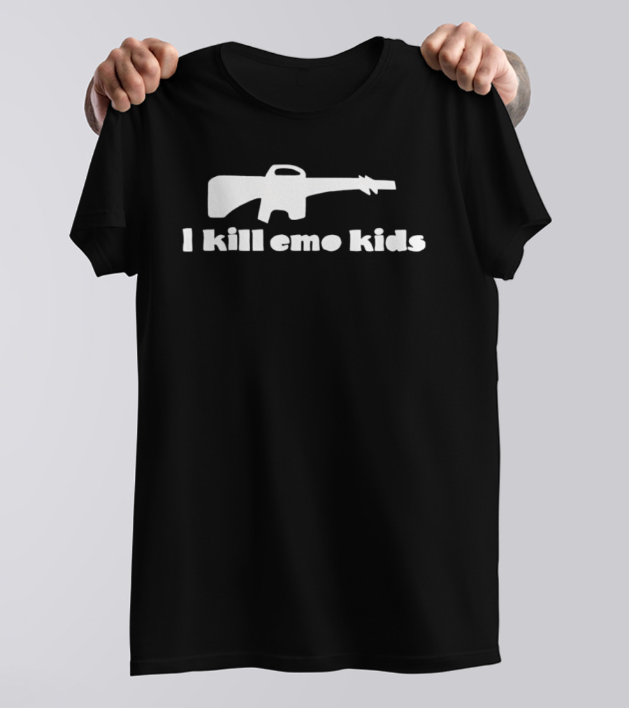 I Kill Emo Kids Gun T-Shirt