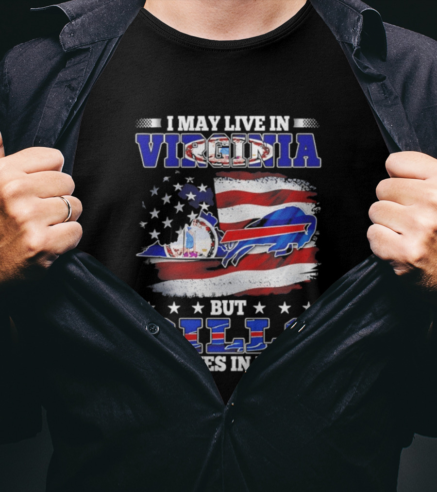 Virginia Resident Buffalo Bills Passion American Flag T-Shirt