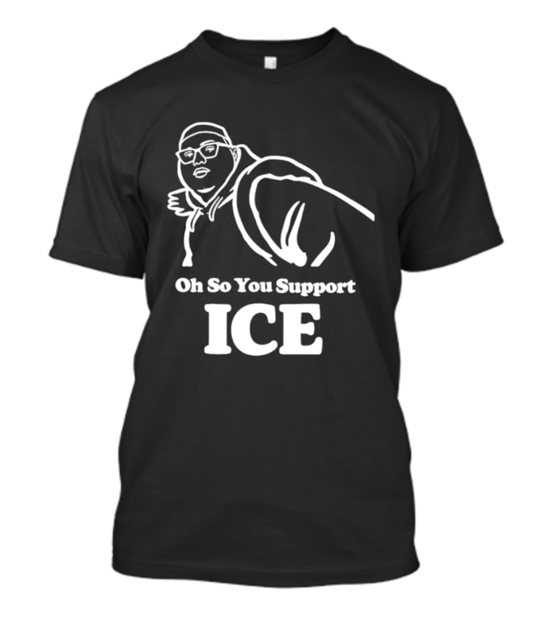 Illinois Punching Nazis Kid Oh So You Support ICE Bold Stencil T-Shirt