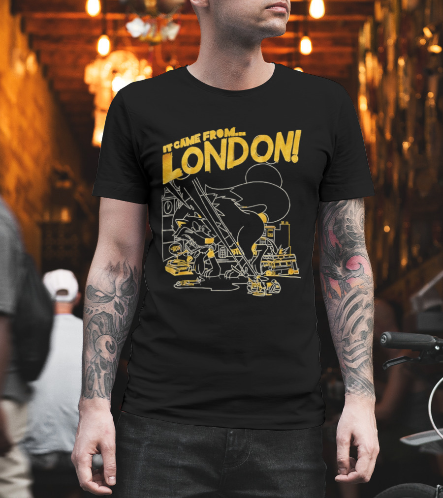 It Came From London Monster Scene With Big Ben T-Shirt