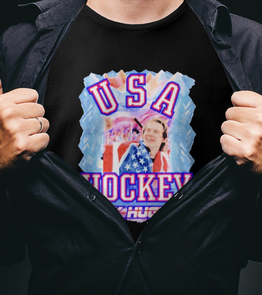 Jack Hughes USA Hockey Celebration 2026 T-Shirt