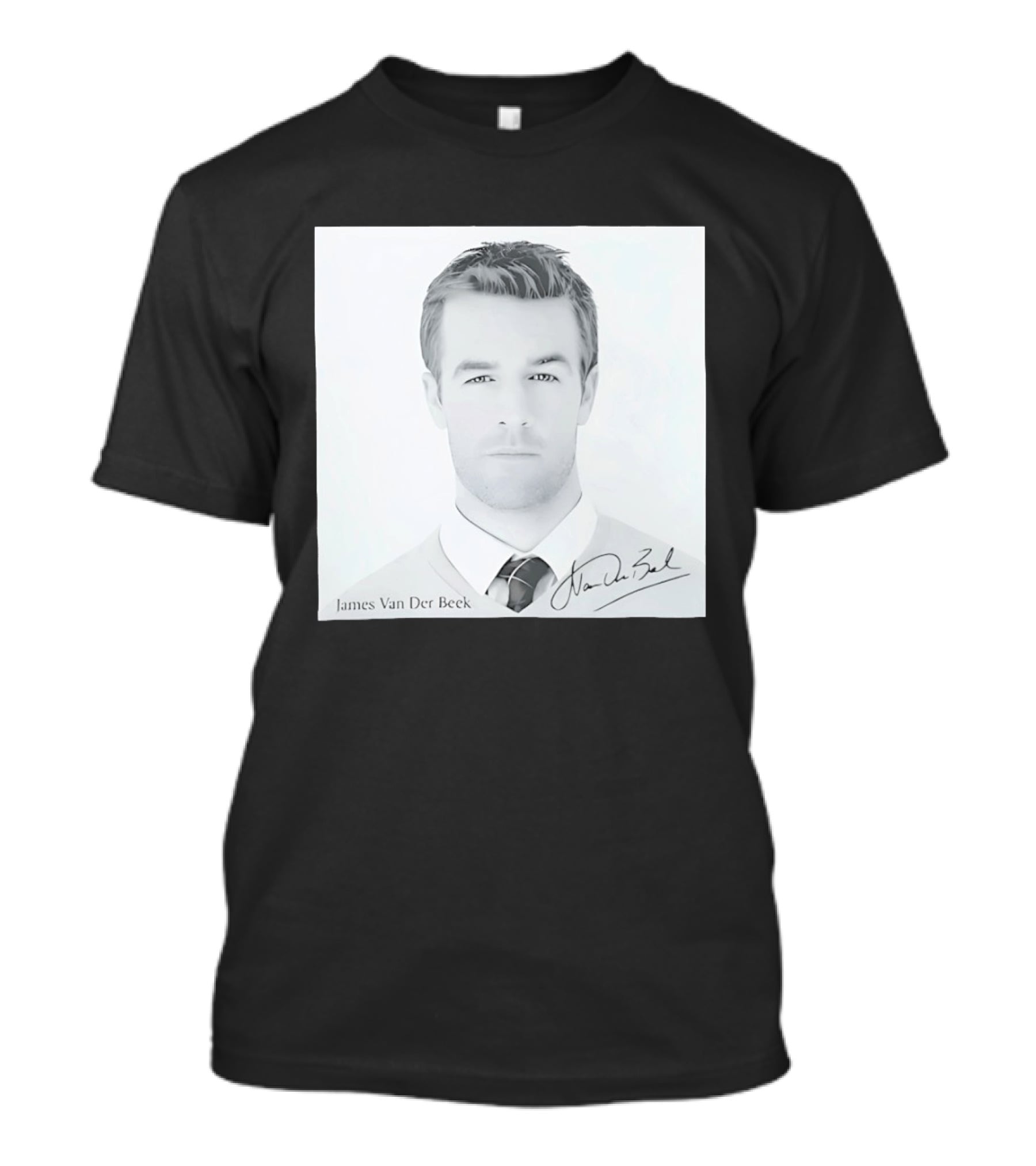 James Van Der Beek Autographed Memorial Photo T-Shirt