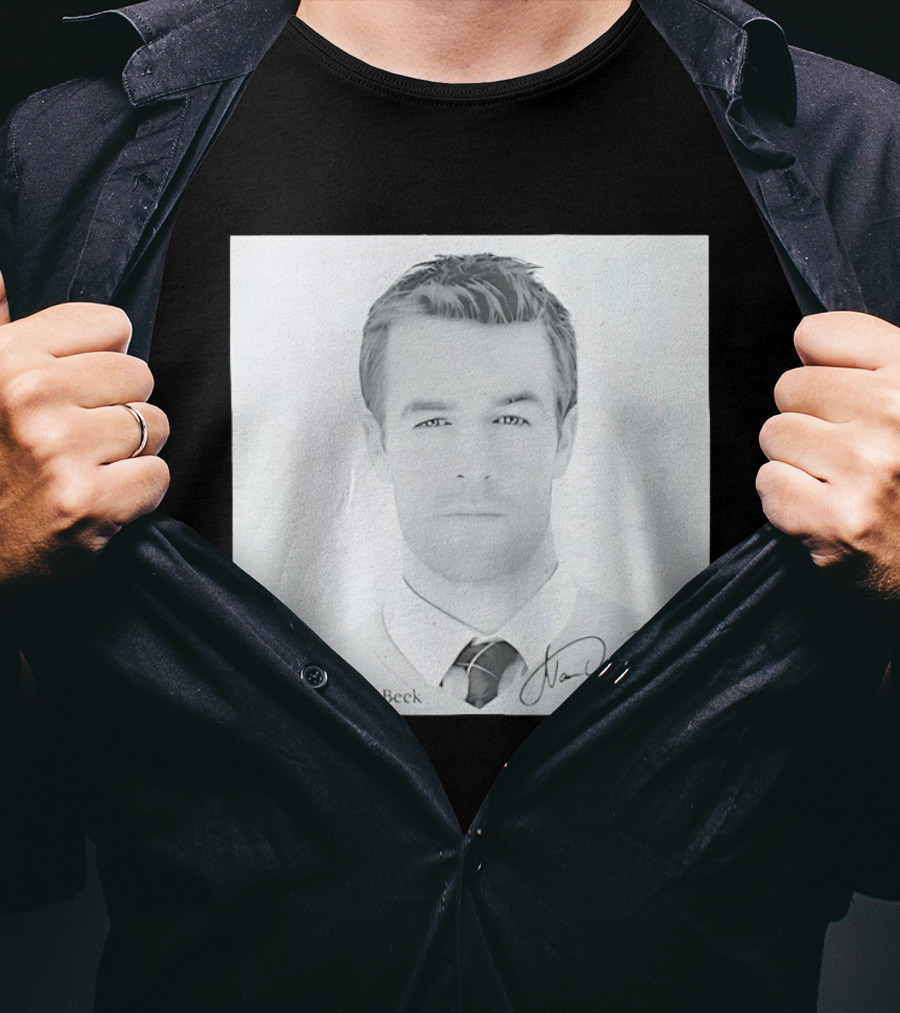 James Van Der Beek Autographed Memorial Photo T-Shirt