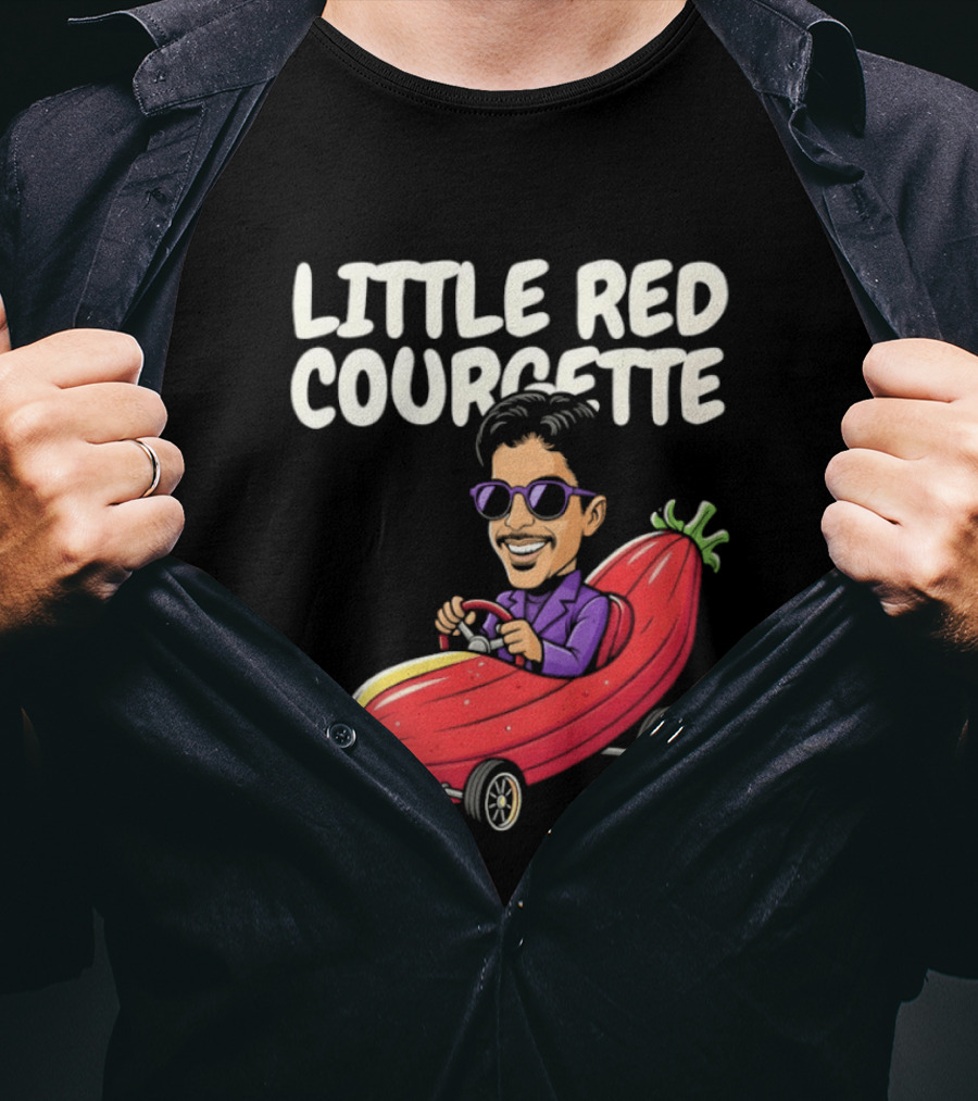 Little Red Courgette Prince Cartoon Funny Car Driving T-Shirt