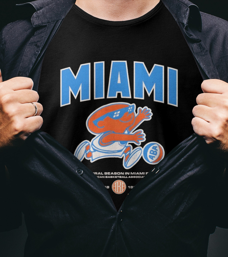 Miami Floridians Basketball ABA 1969 1970 Season Miami Beach T-Shirt