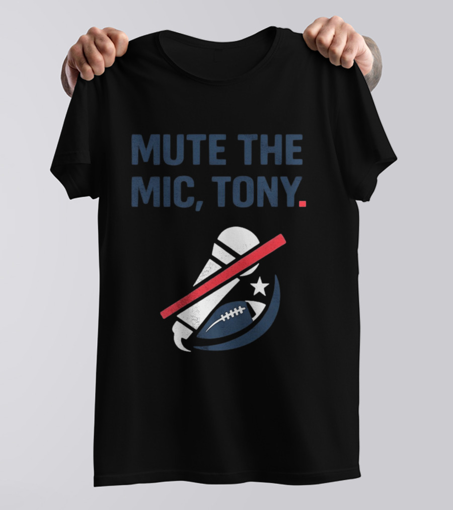 Mute The Mic Tony Microphone Football Star T-Shirt