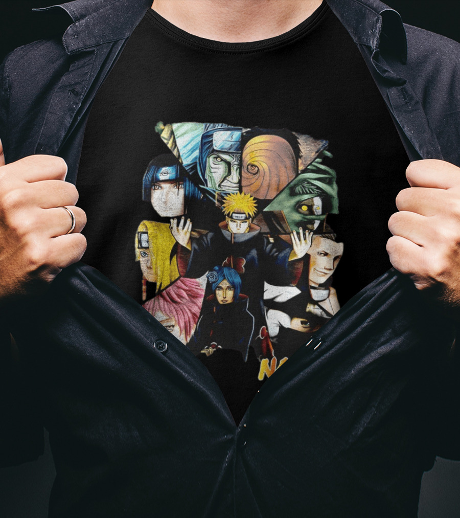Naruto Akatsuki Collage Characters T-Shirt
