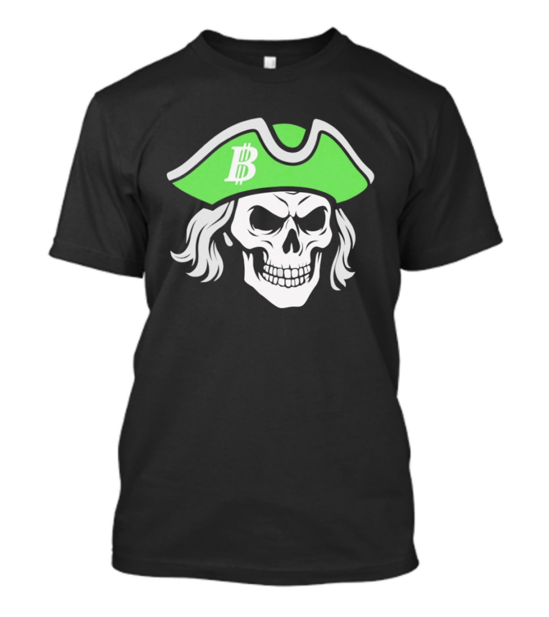 Pennsylvania Benjamins Skull With Pirate Hat Featuring Bitcoin T-Shirt