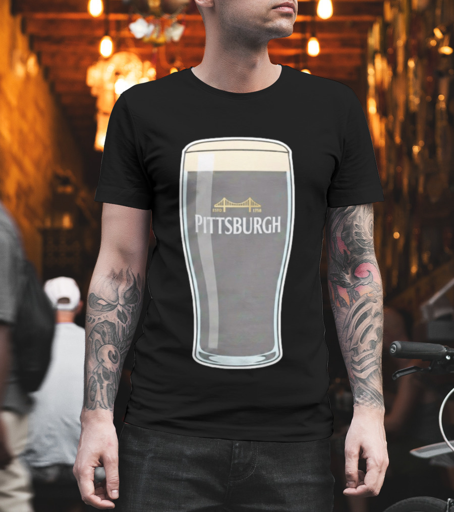 Pittsburgh Stout Beer Estd 1758 Bridge T-Shirt