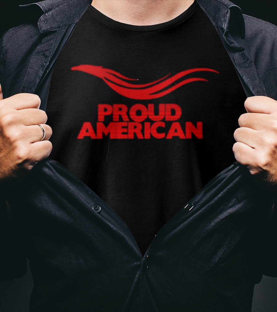 Proud American Red Wave Patriot T-Shirt