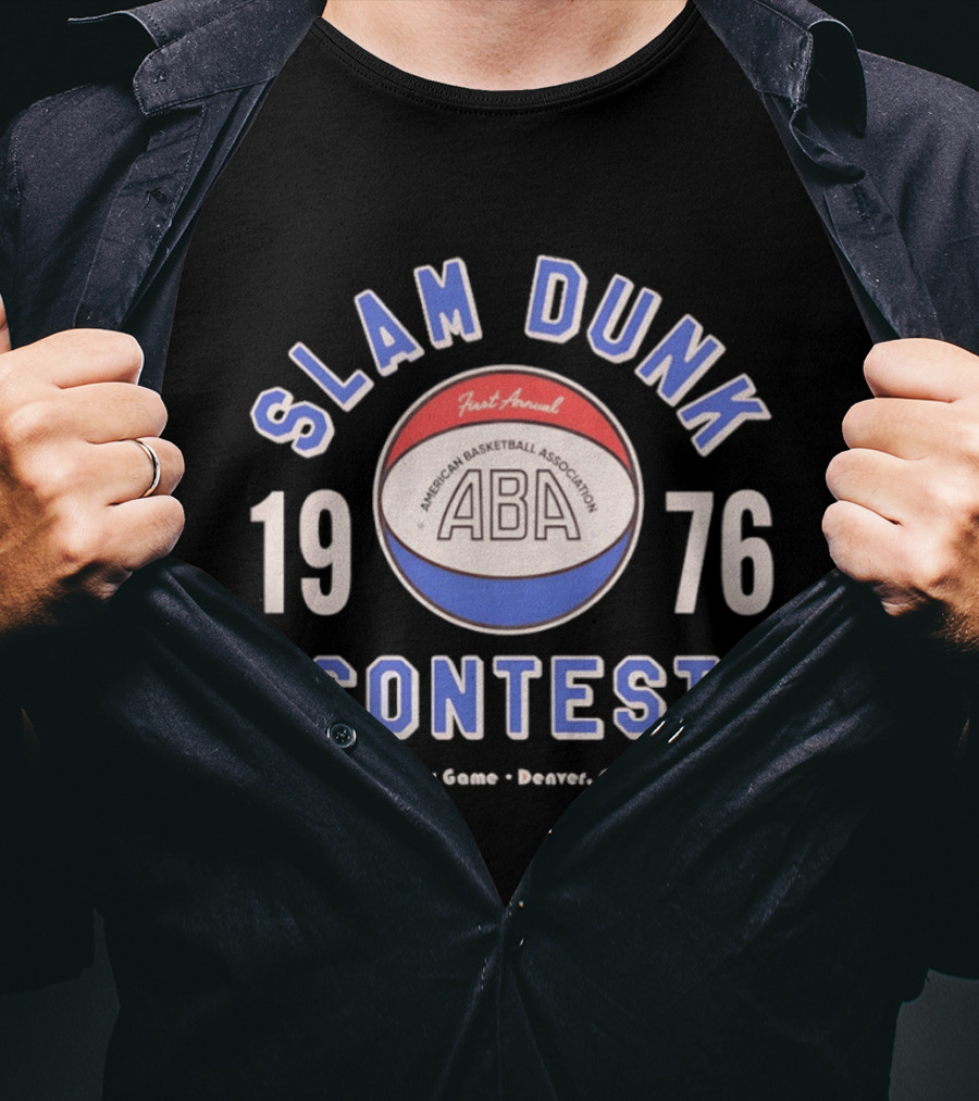 First Annual ABA Slam Dunk Contest 1976 All Star Game Denver Colorado T-Shirt