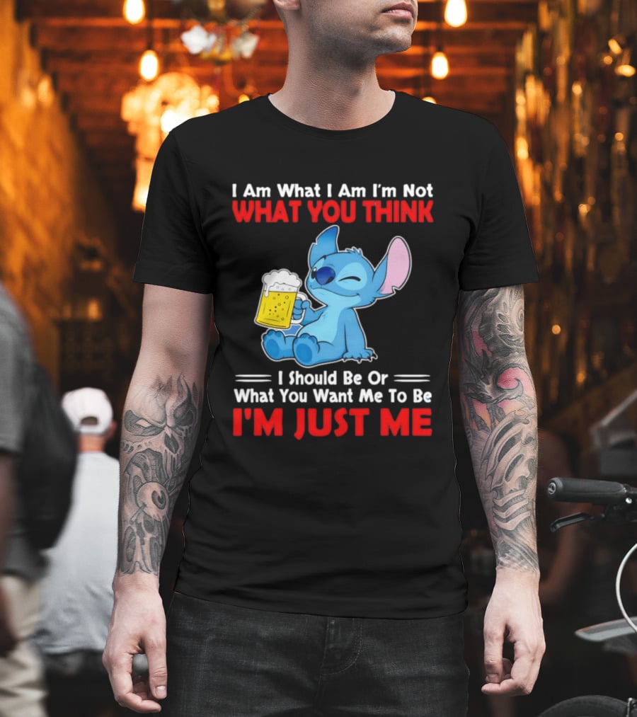 Stitch I Am What I Am I'm Not What You Think I'm Just Me T-Shirt