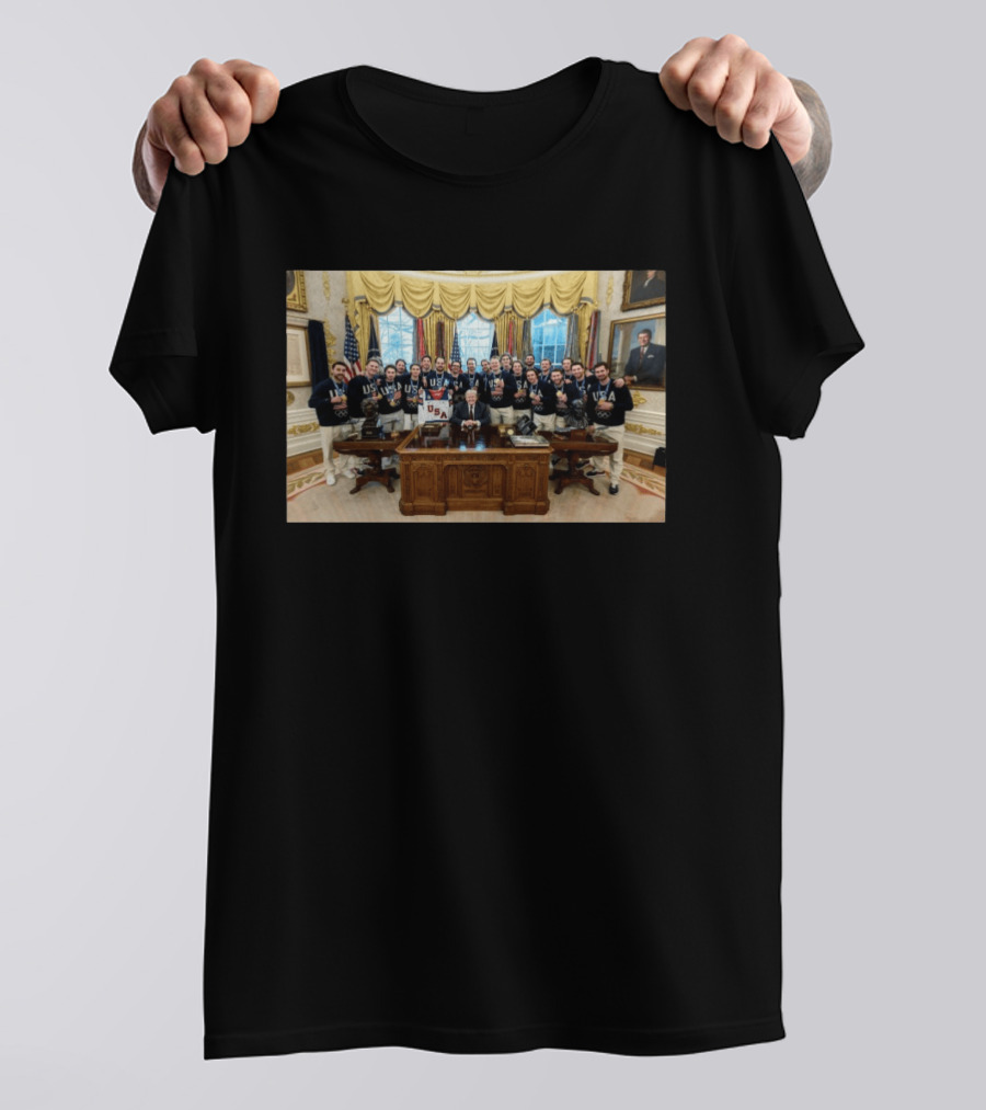 USA Men's Hockey Team White House Visit Olympic Triumph T-Shirt
