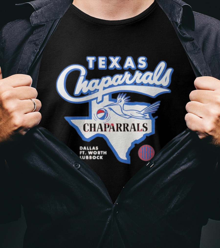 Texas Chaparrals Roadrunner American Basketball Association Dallas Ft Worth Lubbock T-Shirt