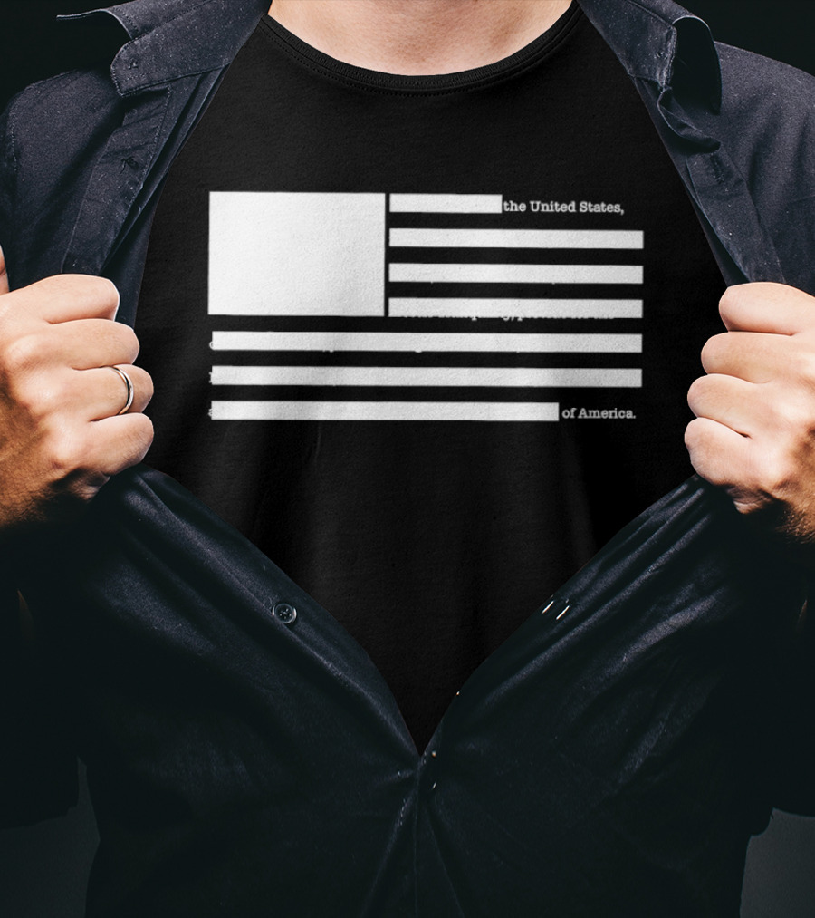 United States Declaration Of Independence Flag T-Shirt