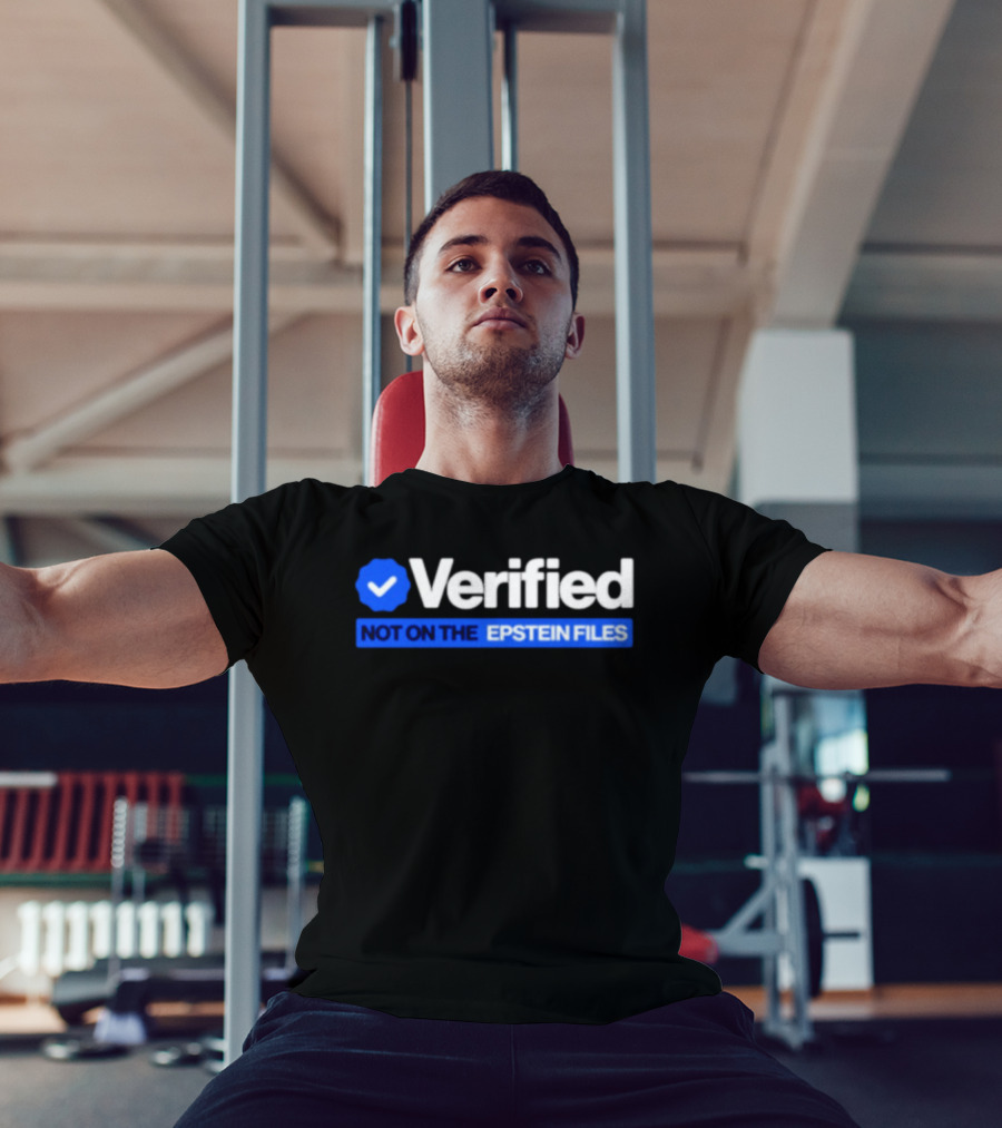 Verified Not On The Epstein Files Blue Checkmark T-Shirt