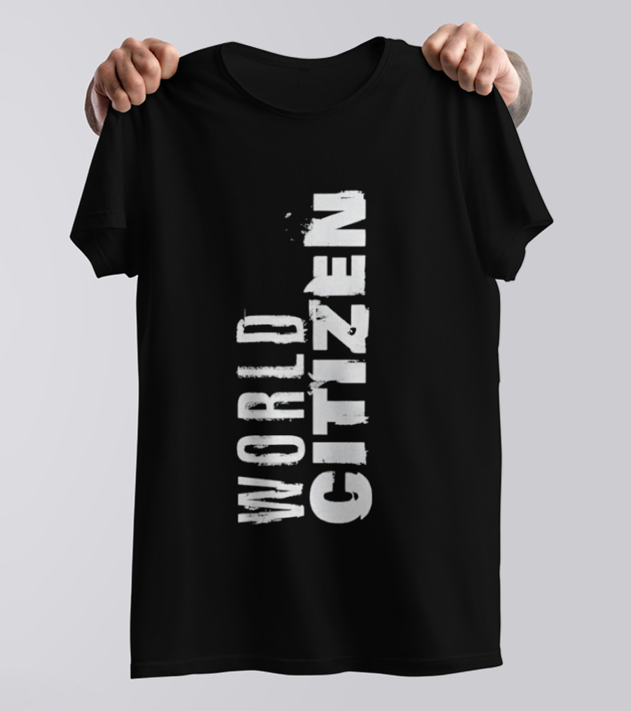 World Citizen Distressed Minimalist T-Shirt