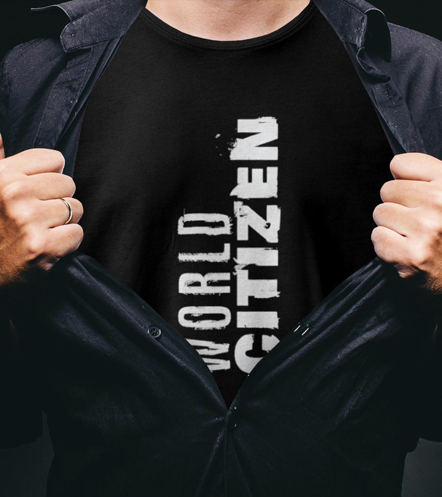 World Citizen Distressed Minimalist T-Shirt