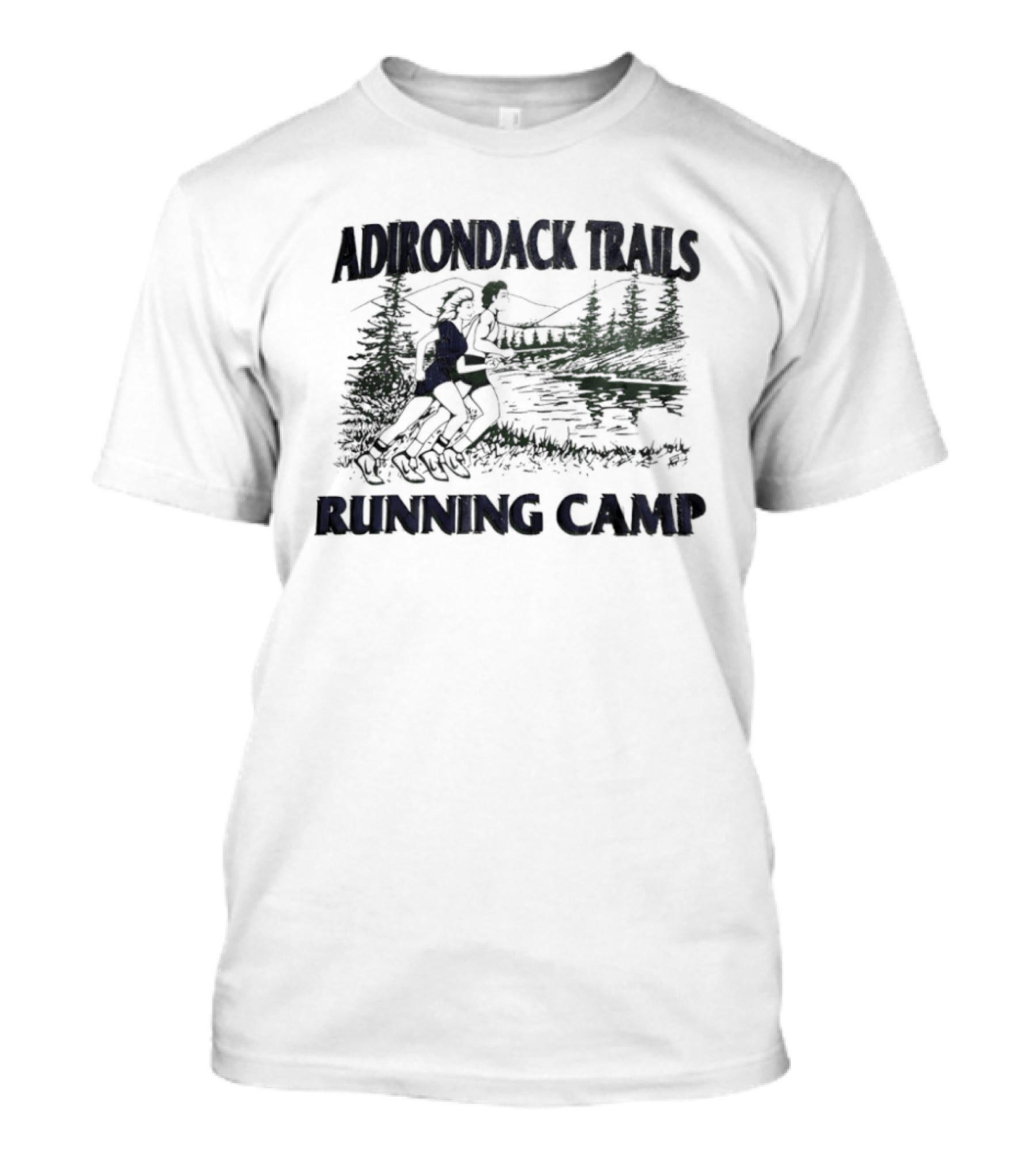 Adirondack Trails Running Camp Scenic Forest Runners T-Shirt