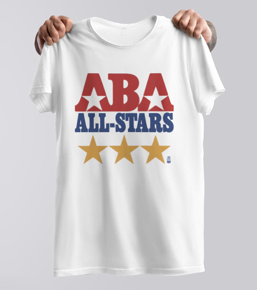 ABA All Stars Three Gold Stars Red Blue T-Shirt