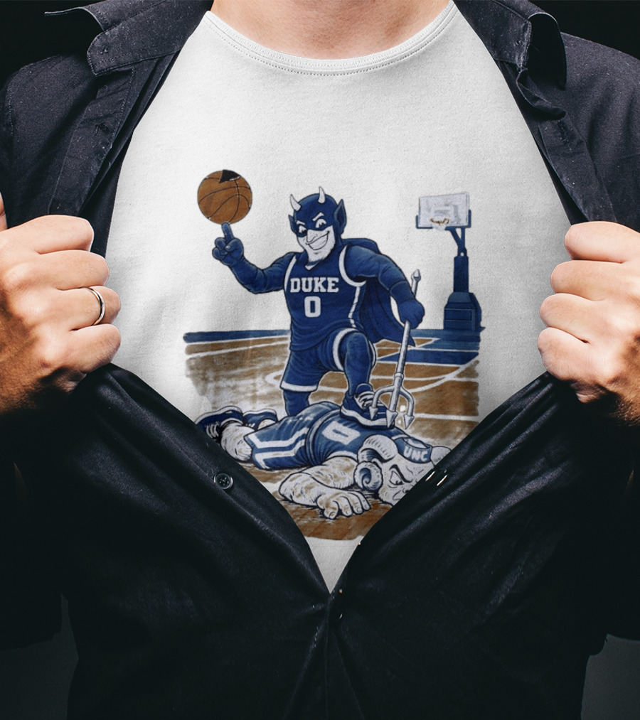 Duke Blue Devils Victory Over UNC Tar Heels Basketball Rivalry T-Shirt