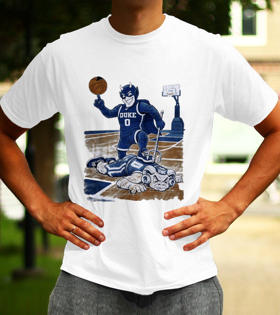 Duke Blue Devils Victory Over UNC Tar Heels Basketball Rivalry T-Shirt