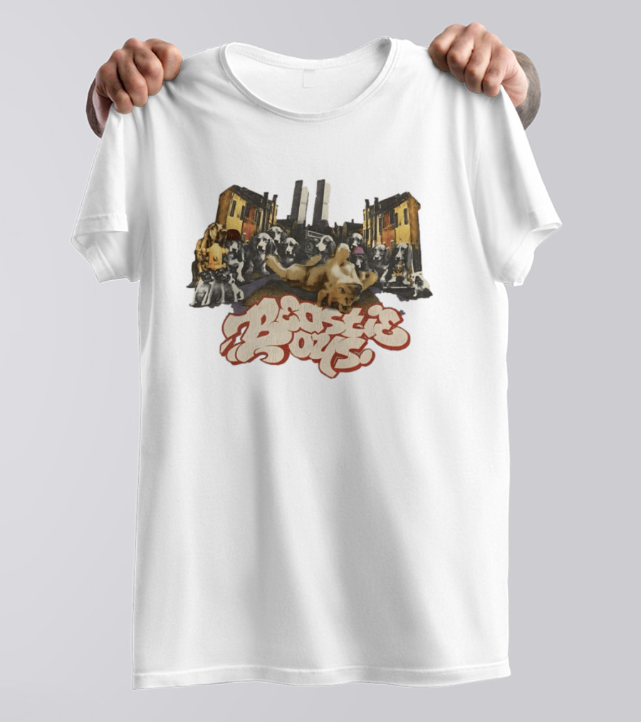 Beastie Boys 1998 Urban Dogs Street Art Collage T-Shirt