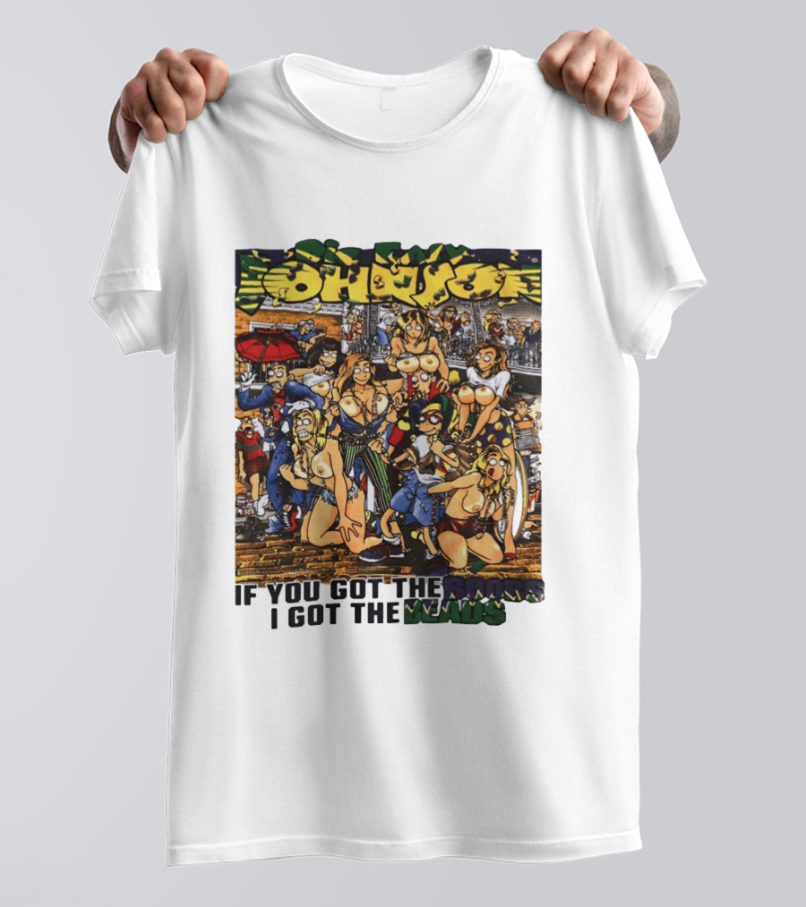 Big Johnson If You Got The Boobs I Got The Beads Mardi Gras Party T-Shirt