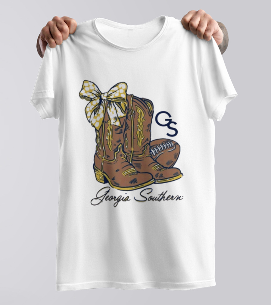 Georgia Southern Bow Boots Football GS T-Shirt