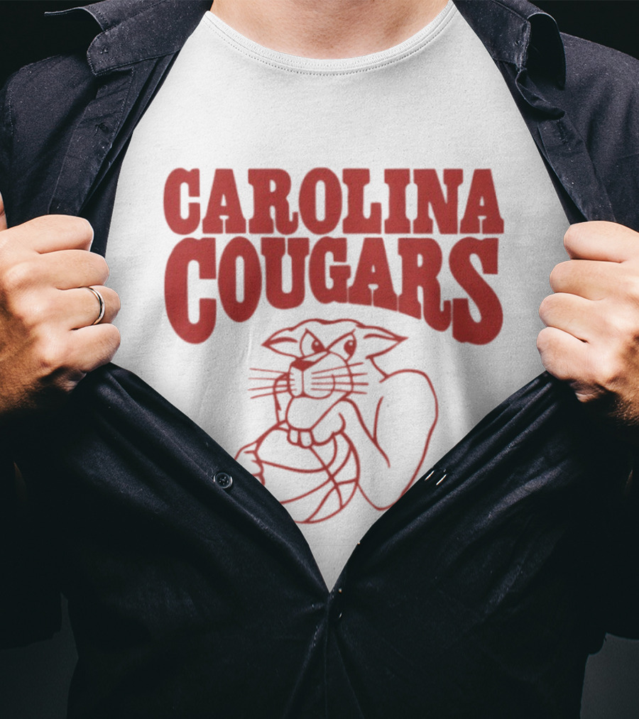 Carolina Cougars ABA Basketball Team Retro Cougar T-Shirt