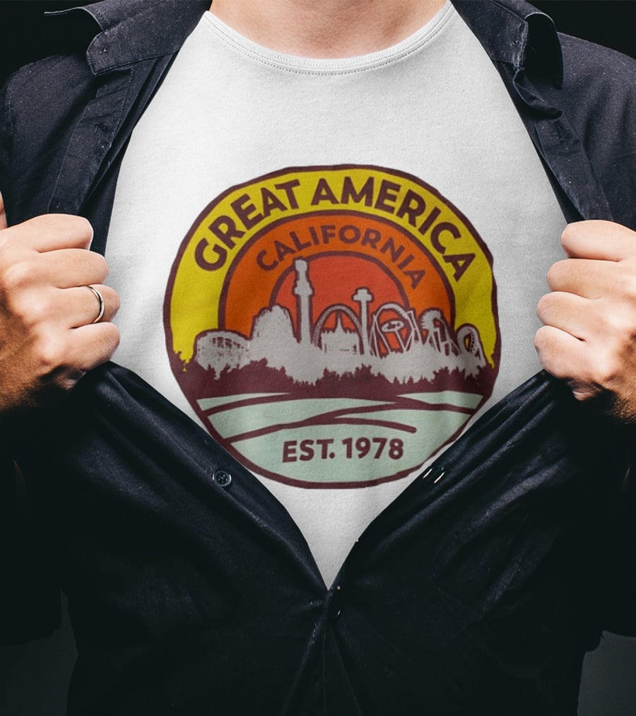 Great America California Est 1978 Roller Skyline T-Shirt