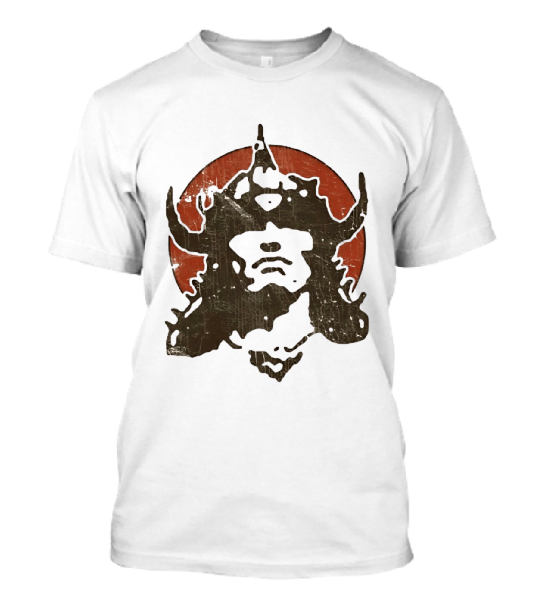 Conan Barbarian Viking Warrior Helm On Red Circle T-Shirt