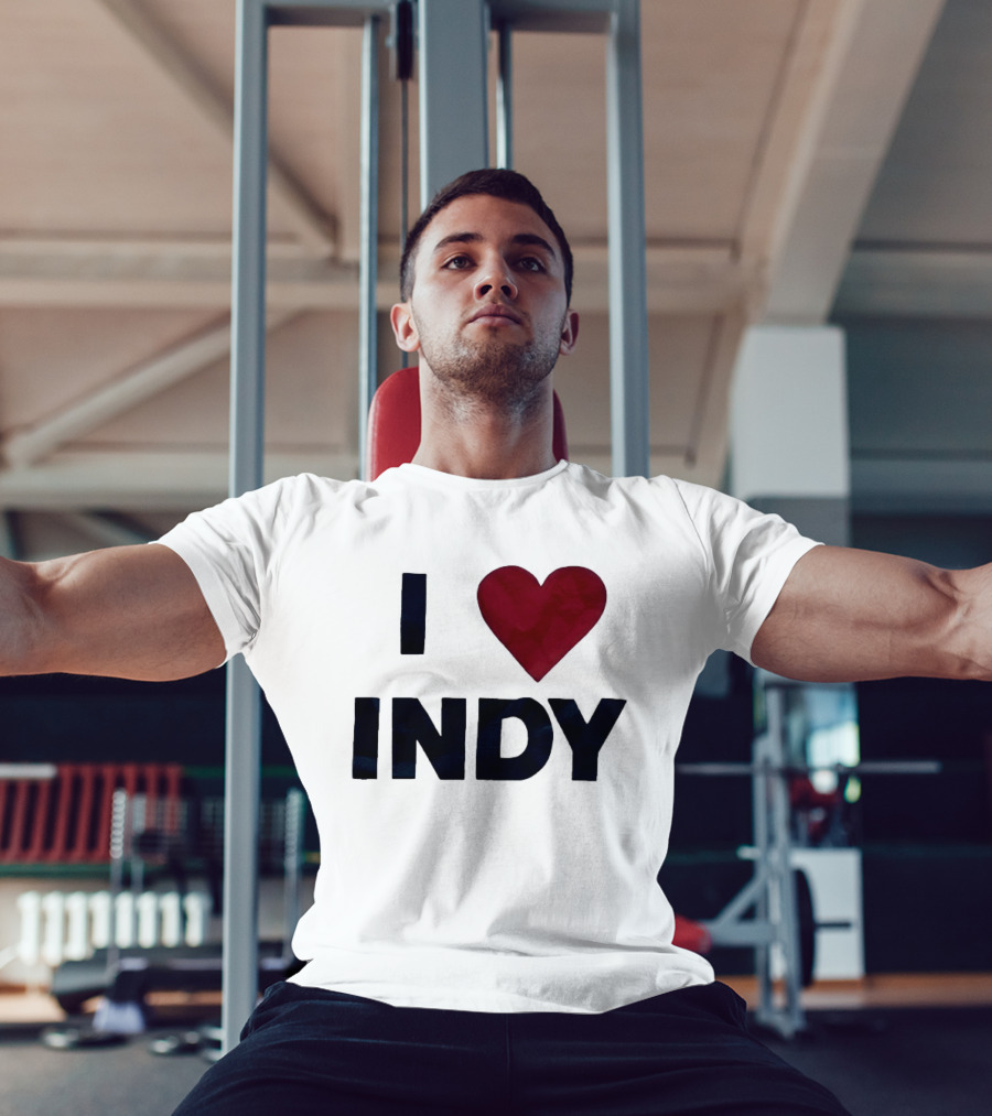 I Love Indy Heart Shape Indianapolis Sentiment T-Shirt