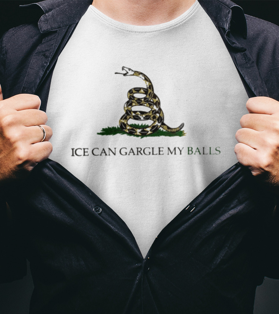 Ice Can Gargle My Balls Don't Tread On Me Snake T-Shirt