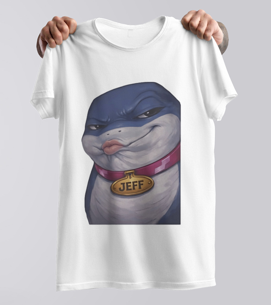 Jeff The Landshark Marvel Character With Dog Tag And Collar T-Shirt