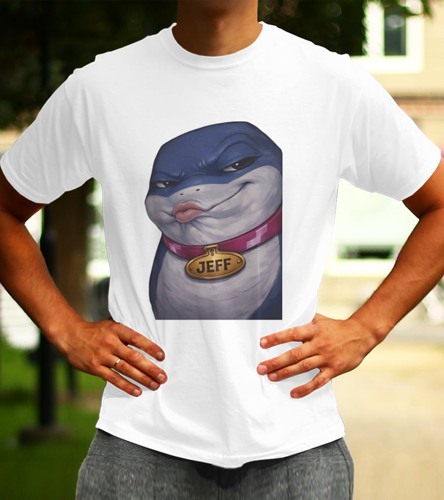 Jeff The Landshark Marvel Character With Dog Tag And Collar T-Shirt