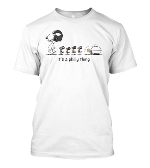 Philadelphia Eagles Snoopy Woodstock It's A Philly Thing Football Helmets T-Shirt