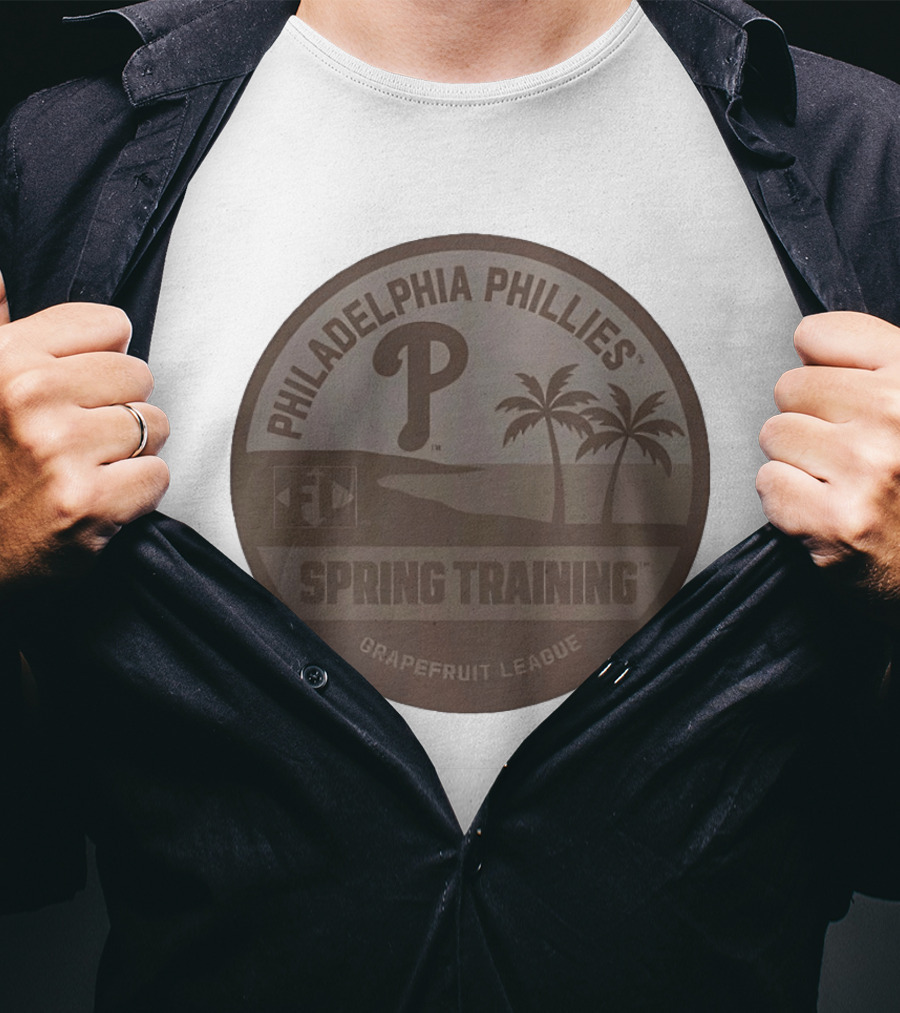 Philadelphia Phillies Spring Training Grapefruit League Palms And Sunset T-Shirt