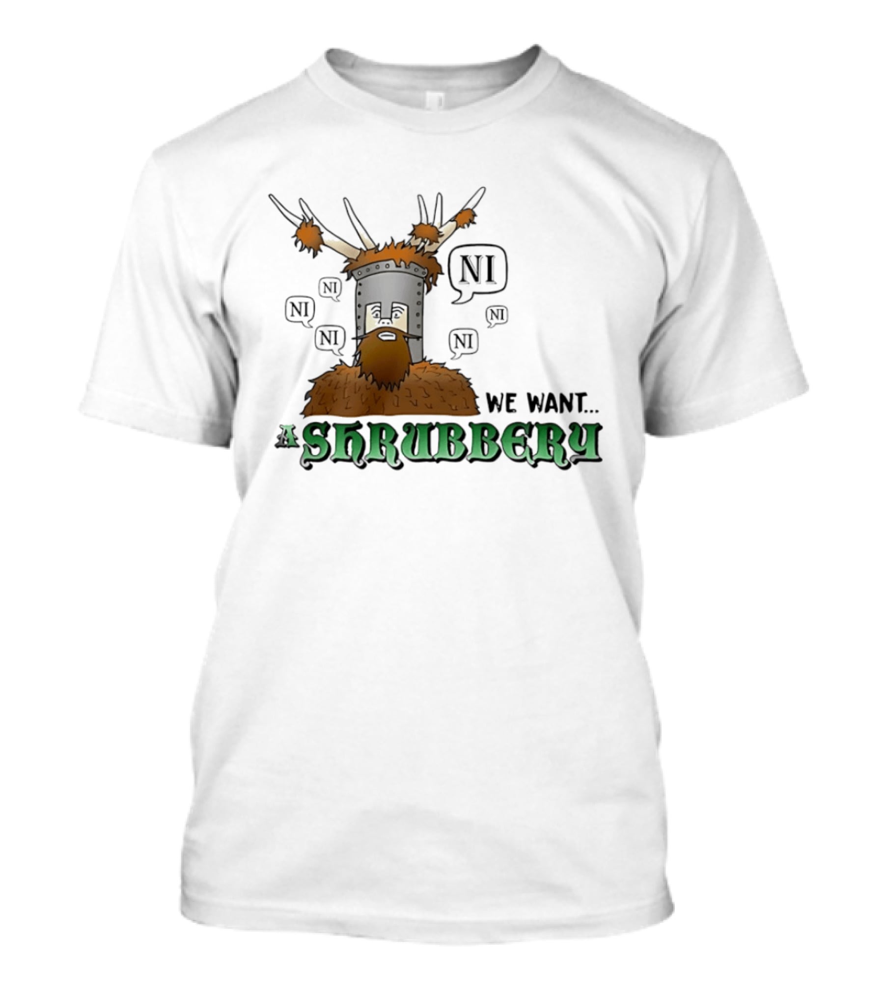 The Knights Of Ni We Want Shrubbery NI Cartoonish T-Shirt